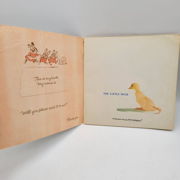 Vintage Please Read to Me The Little Duck Puppy Rabbit Childrens Book Lot BK048 - Picture 4 of 11